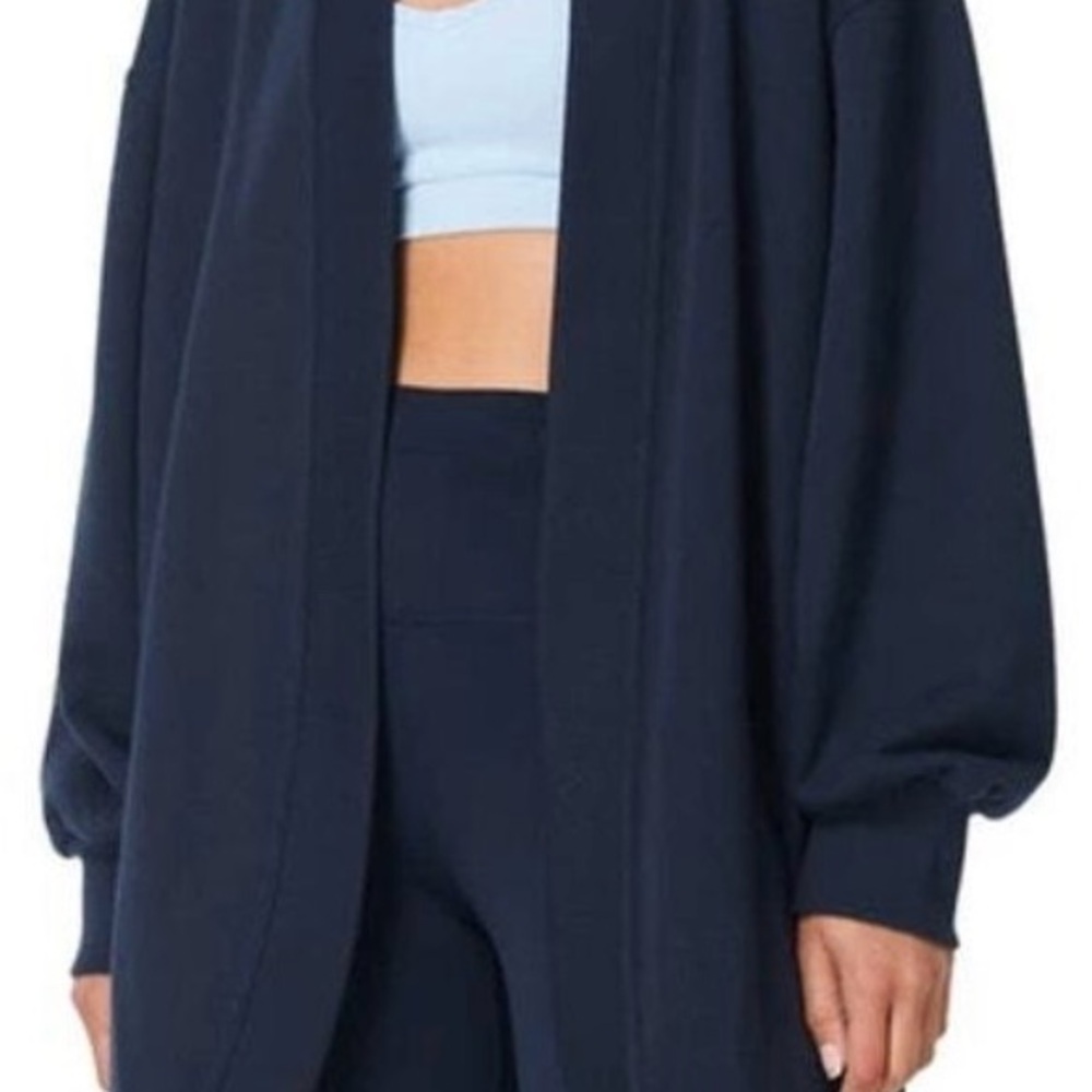Sweaty Betty long Deep Blue Cardigan with pockets